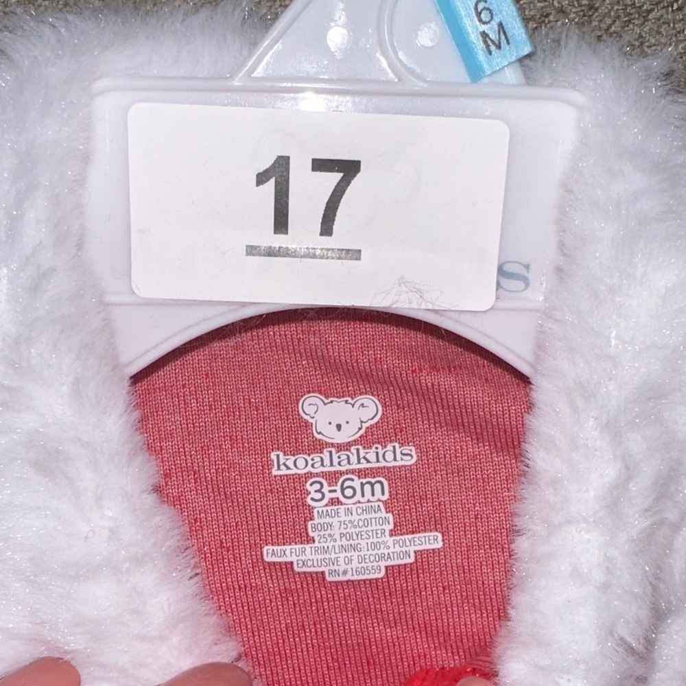 Koala Kids Festive Red Dress with White Accents - Picture 4 of 5